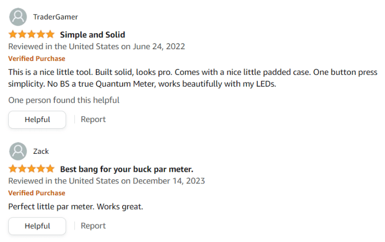 SpotOn Quantum PAR And DLI Meter Amazon Reviews